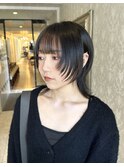 ナチュラルくびれショートウルフ黒髪18代20代