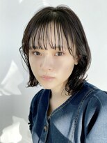 エアー 青山(AIR) シースルーバング/オリーブベージュ