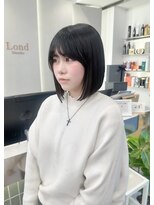 ロンドリゼル 札幌(Lond RiseL)&nbsp;オリーブグレー/前髪/ボブ/マロンベージュ/レイヤーカット/小顔