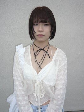 アルレン(Allen) 切りっぱなしボブ/姫カット/ボルドーカラー「宇都宮/カラー」