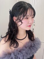 ガーデンヨコハマ(GARDEN YOKOHAMA)&nbsp;【阿久津】ハーフツインヘアアレンジお呼ばれヘアリボンアレンジ