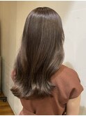 30代40代◎小顔レイヤーブリーチなしベージュロング