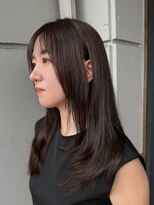 ソアロ(SOARO)&nbsp;岐阜顔まわりレイヤーロングミルクティーベージュ20代