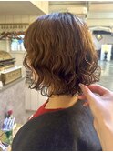 プードルパーマ/ボブパーマ/ベージュカラー/20代/30代/40代/50代