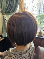 美容室 ブラウン(Brown)&nbsp;透明感ミルクティーブラウン×コンパクトボブ