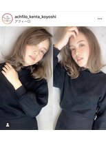 アフィーロ(ACHFILO)&nbsp;20代30代大人女子前髪エクステ　艶髪透明感ミルクティベージュ