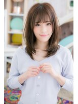 ミック ヘアアンドメイク アップ 駒込店(miq Hair&Make up)&nbsp;黒髪アッシュ艶カラー☆シースルーバング小顔セミディa1