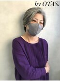 #グレイヘア#オトナ女性#ショート#白髪染めやめました