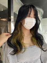 ヘアーアンドメイク ビス(HAIR&MAKE bis) インナー×ビビットイエロー 【多田 華歌】