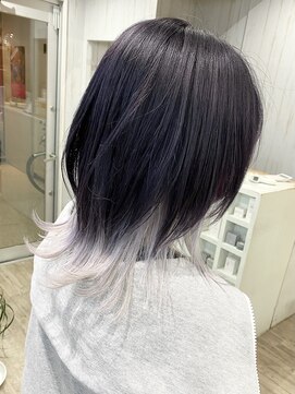 オアフ(Oahu) dark violet*white silver
