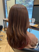 アルター(aL ter)&nbsp;ベージュ×インナーレッド［グレーベージュ/レイヤーロング］