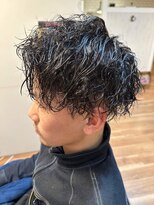 サード(ThairD) メンズスタイル/マッシュパーマ/アッシュブラック/前髪パーマ