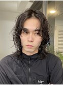 コンマヘアツイストパーママッシュウルフカットスパイラルパーマ