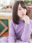 斜めバング大人可愛いツヤ髪エアストレートc5上尾20代30代40代