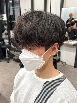 エルマーク 京橋(L-MARK) シャドウパーマメンズカットスパイラルパーマツイスパ波巻き