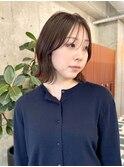 ミニボブ/オリーブグレージュ/20代30代yr-4
