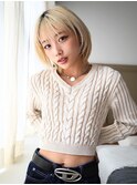 ANGELICA 短髪イメチェンヘア ハイトーンミルクティー
