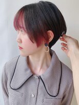 モリオフロムロンドン 原宿本店(morio from London)&nbsp;【morio原宿】くびれショート　インナーカラー　チェリーレッド