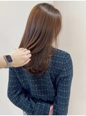 レイヤーカット ブラウンベージュ 髪質改善トリートメント 20代