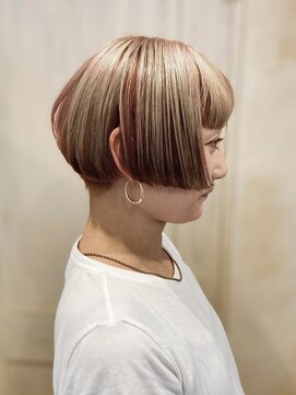 ヘアーリゾートガーデン 南林間店(Hair Resort Garden) ショートボブ/ピンクオレンジがカワイイアンブレラ