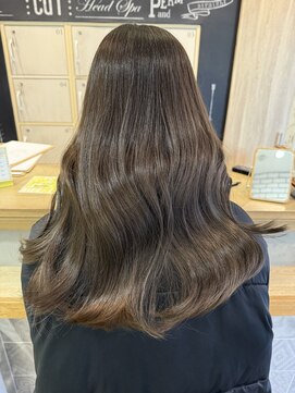 アース 三軒茶屋店(HAIR&MAKE EARTH) 三軒茶屋_レディース_ロング_オリーブベージュ_コテ巻き_小顔