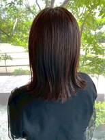 ベルフェミンアプレ(Belle femin Apres)&nbsp;外ハネボブ ブラウンカラー 髪質改善  くびれミディ  レイヤー