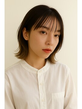 エルムバイエント(elm by emt) 外はねボブ×ベージュカラー