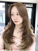 A173ミルクティーベージュダブルカラーレイヤーカット