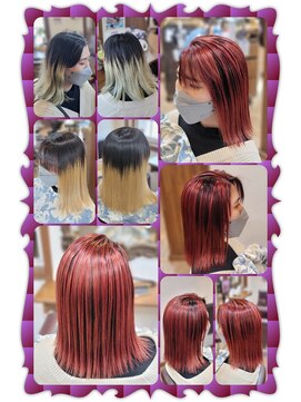 ヘアーファクトリー☆マハロ(Hair Factory☆MAHARO) クリニック縮毛矯正＆キャンディーレッドヘアカラー