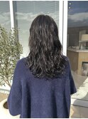 くるくるロングパーマ