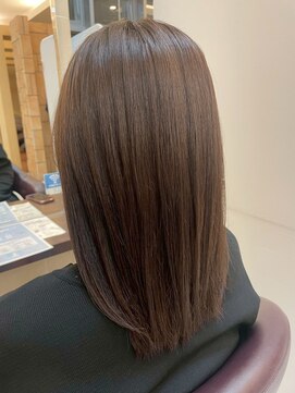 髪質改善/顔周りレイヤーカット/グレージュ[千葉/千葉駅]