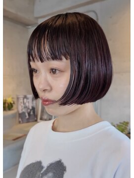 フェス カットアンドカラーズ(FESS cut&colors) 大人のチェリーレッドボブ/20代後半/30代/大人女子