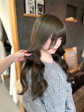 髪屋 紬 オリーブグレージュ/ブリーチなしカラー