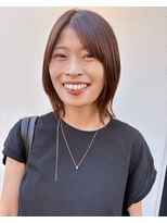 ファヴォリ(favori)&nbsp;【favori自由が丘】オレンジカラーミディアムレイヤー前髪無し