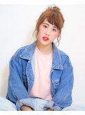 ラフなお団子スタイル▼LINEID@vey3047y