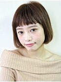 小顔重視のミニマムボブ
