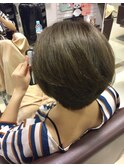 大人ハンサムショートナチュラルアッシュブリーチなし20代30代