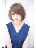 小顔/グレージュ大人ボブ/骨格矯正/簡単スタイリング