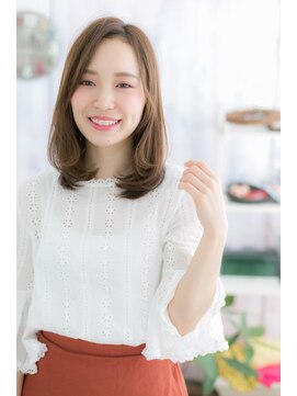 ミック ヘアアンドメイク アップ 駒込店(miq Hair&Make up) アシンメトリーミルクティアッシュエアストレートa1