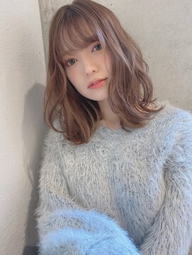 ルービック 奈良(Rubik's) インナーカラーくせ毛風無造作大人ボブ