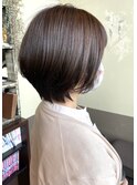ショート×オーガニックカラー 艶髪ショートボブ