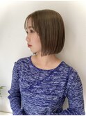 ハイトーンカラー/アッシュ/ベージュ/切りっぱなし/シースルー