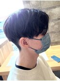 ナチュラルセンターパート波巻きツイストスパイラルパーマ