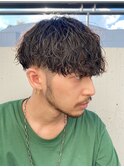 ツイストスパイラルパーマツーブロックツイストパーマメンズヘア
