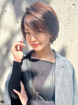 ロンドエニカ 大宮(Lond enika) 切りっぱなしボブエアリーロング美髪ピンクブラウン[大宮]