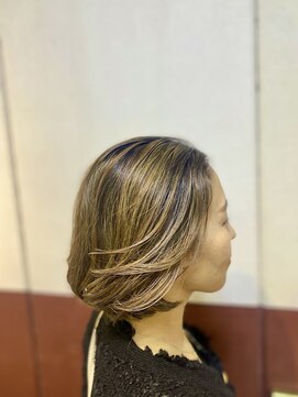 ルーファス 恵比寿 渋谷(Ruufus) かっこいい大人ハイライトボブ 2312