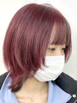 ウィコ 新宿(WICO) wolf×pink point black [新宿駅/フルバング/似合わせカット]