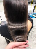 縮毛矯正ロング♪コスメストレート髪質改善ココアベージュ