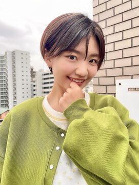 エン(en) ショートショートボブハイライト暖色系カラー20代30代40代