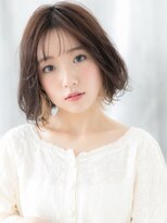 ドクターズ サロン ラブ(Dr's Salon LAB)&nbsp;透け感オンブレカラーくせ毛風ゆるふわボブm古河10代20代30代